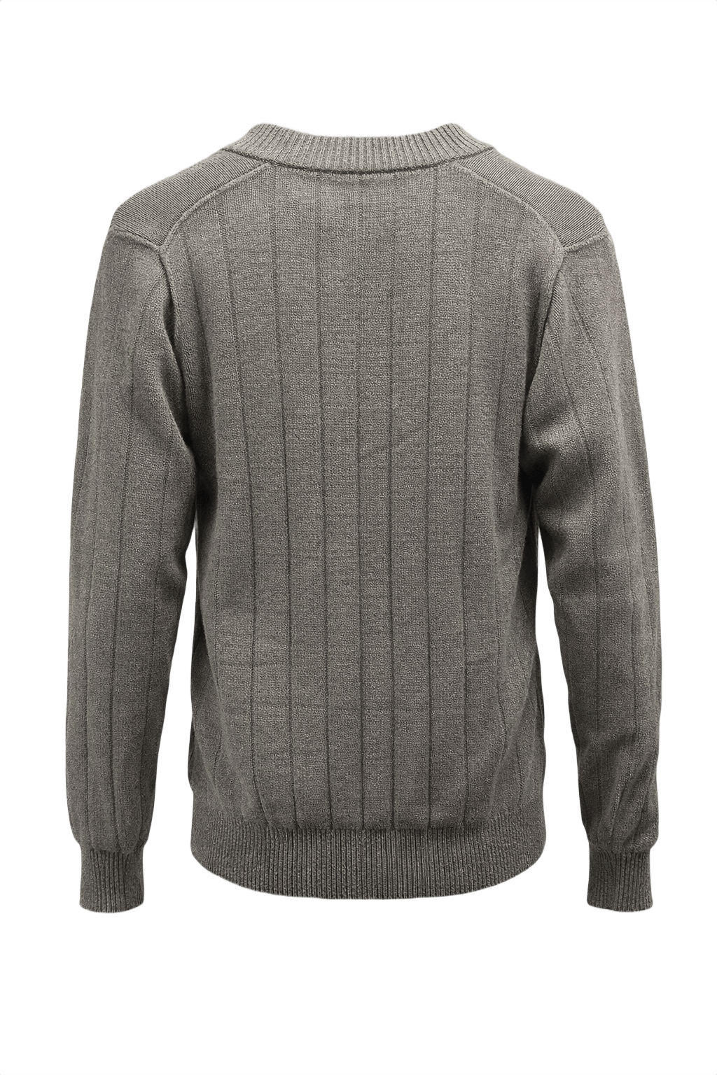 1980s Olive Green Wool Sweater - Back View