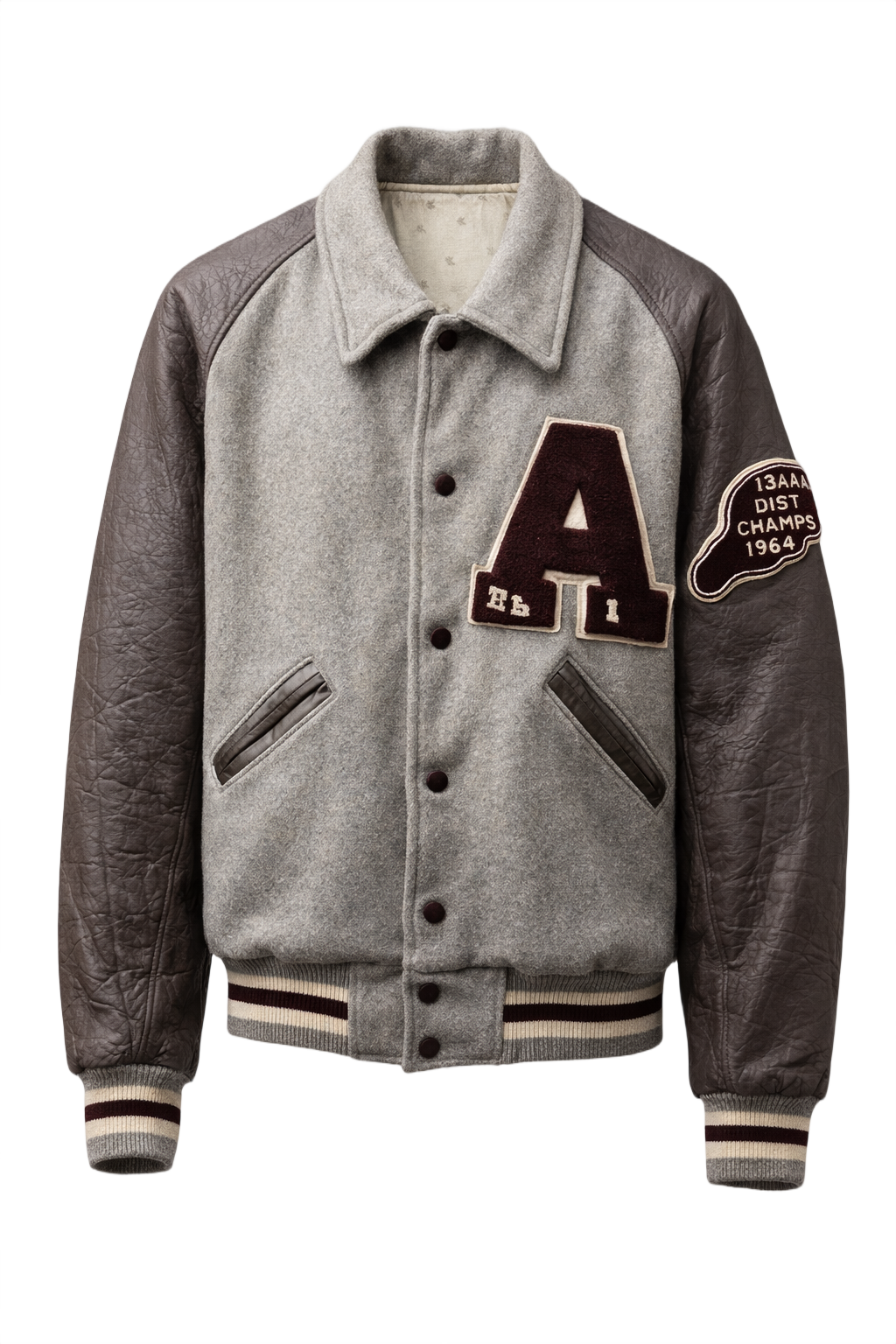 1960s Grey Wool Jacket - Front View