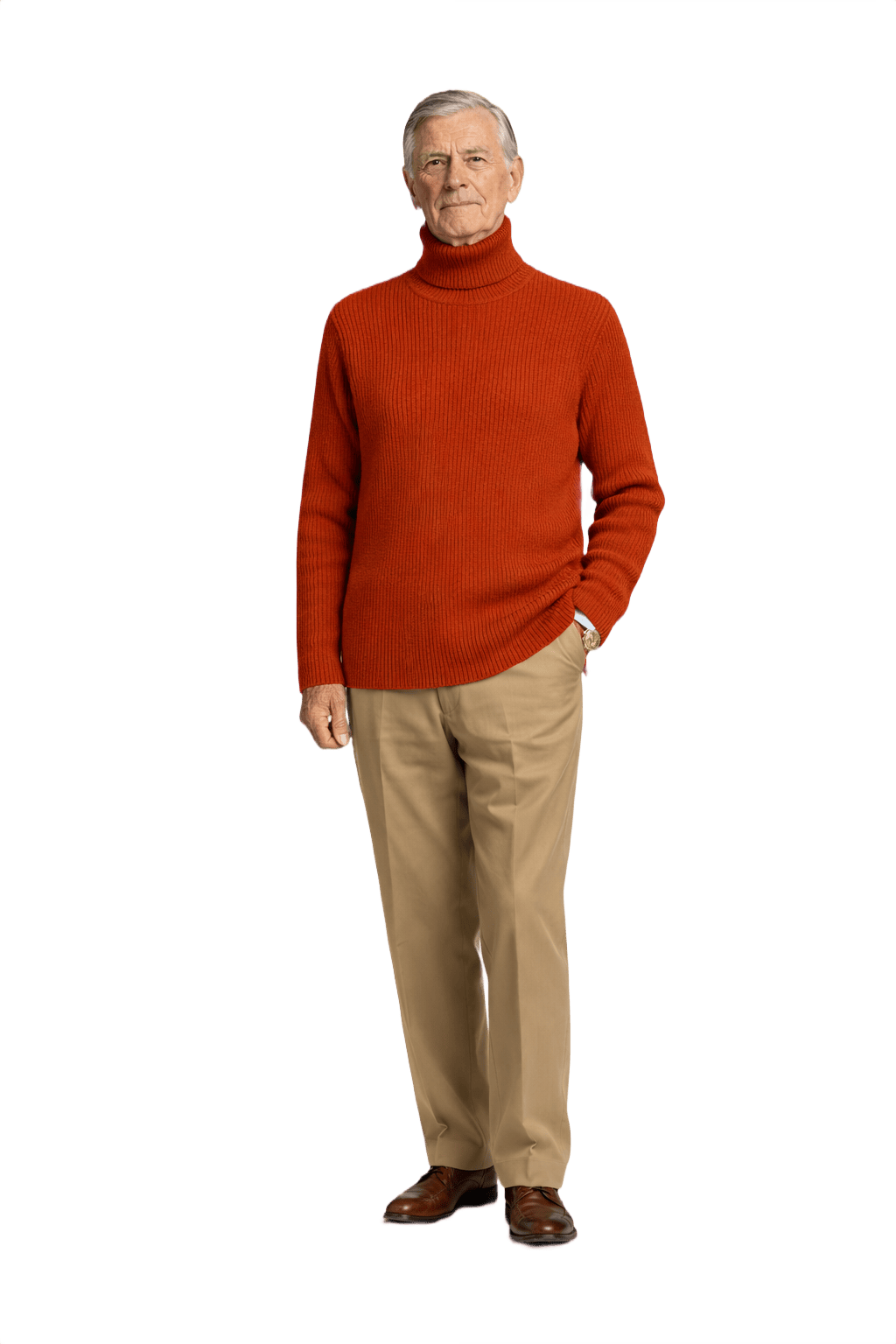 1960s Red Wool Sweater - Model