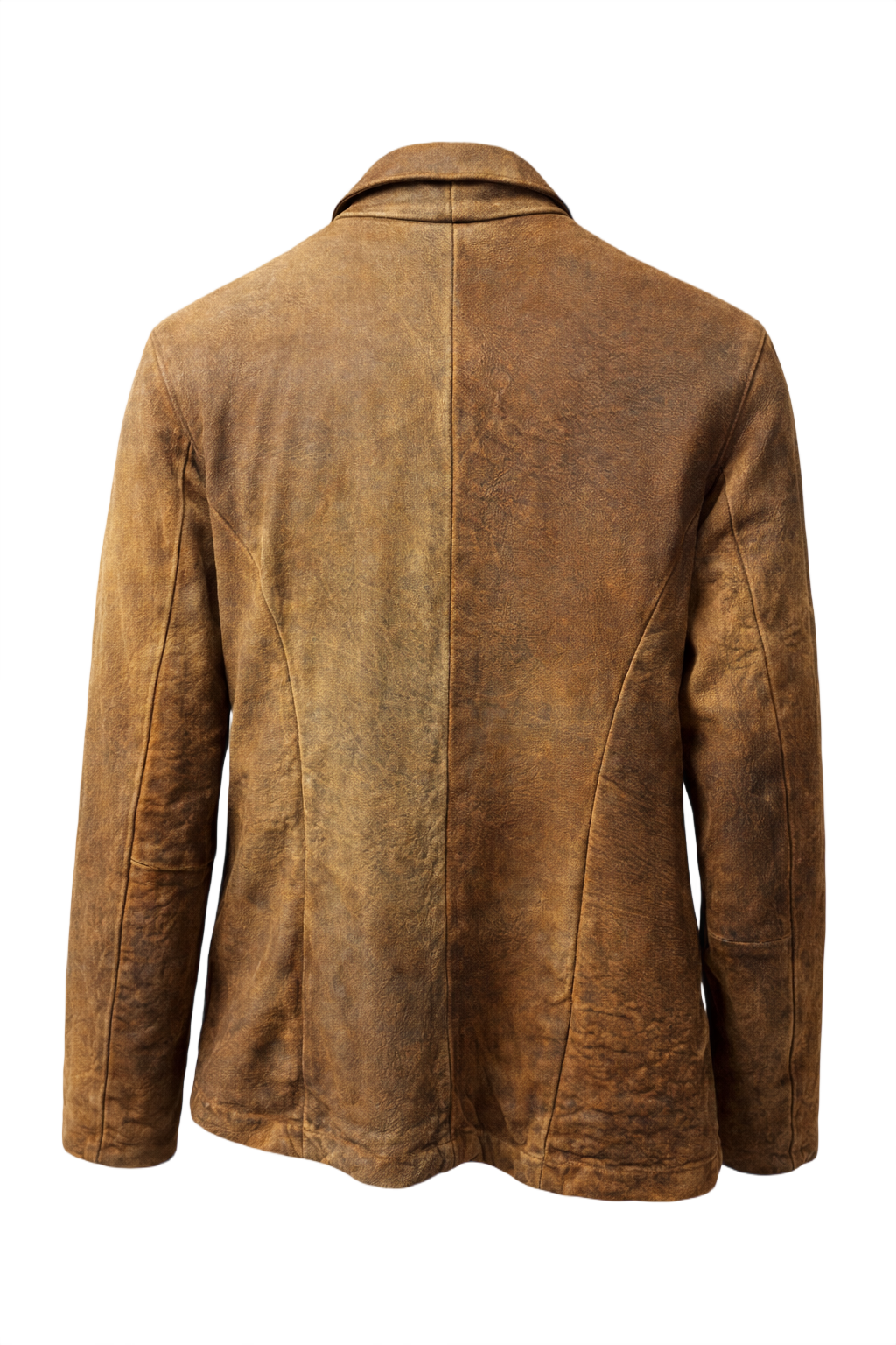 1990s Brown Leather Jacket - Back View