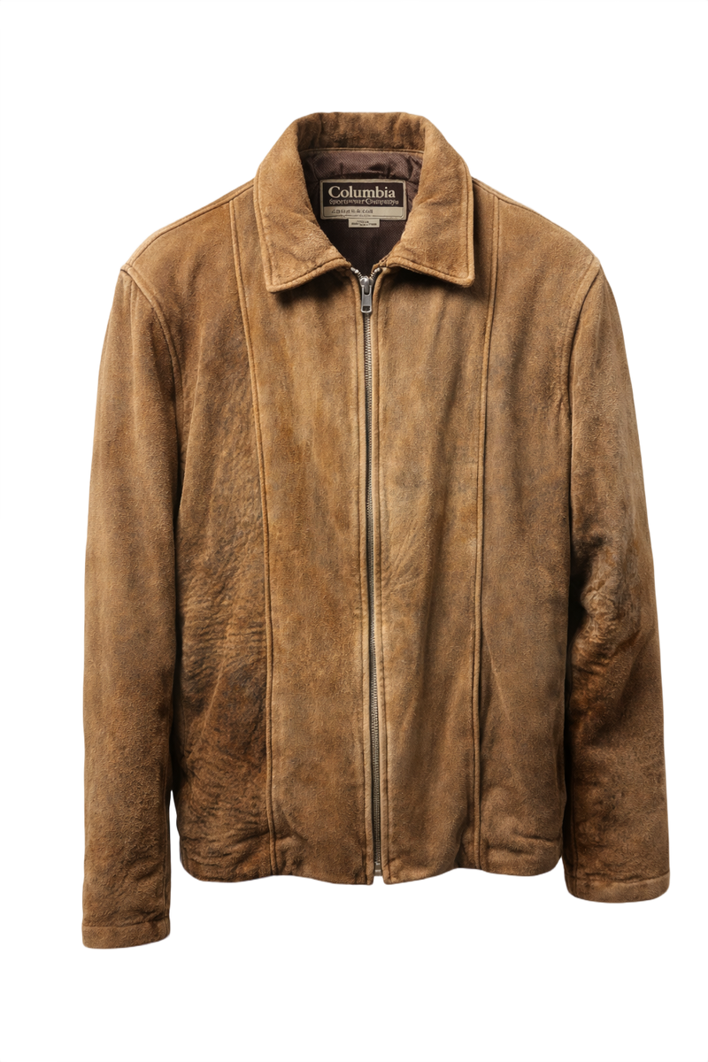 1990s Brown Leather Jacket - Front View