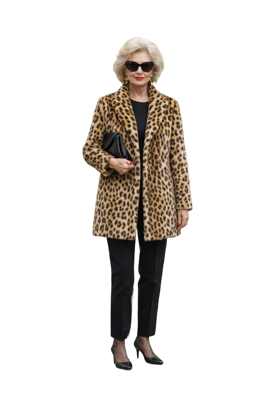 1980s Brown Faux Fur Fur Coat - Model