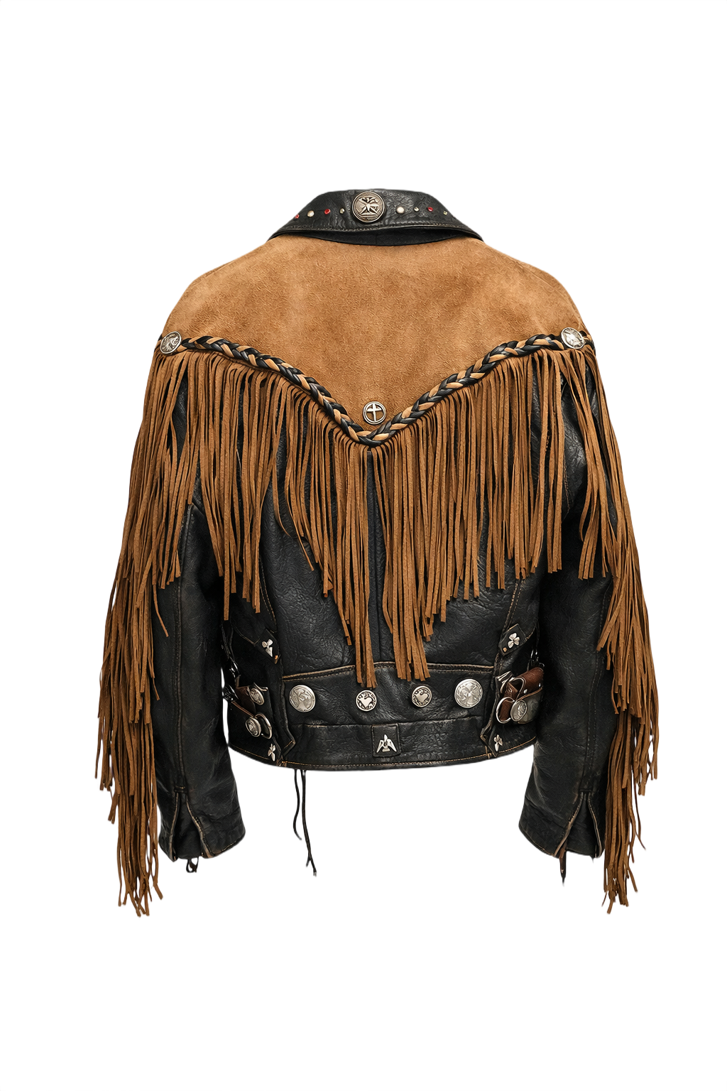 1980s Brown Leather Jacket - Back View