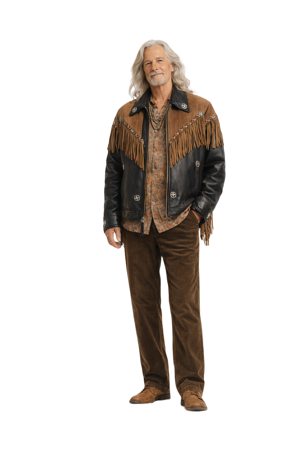 1980s Brown Leather Jacket - Model