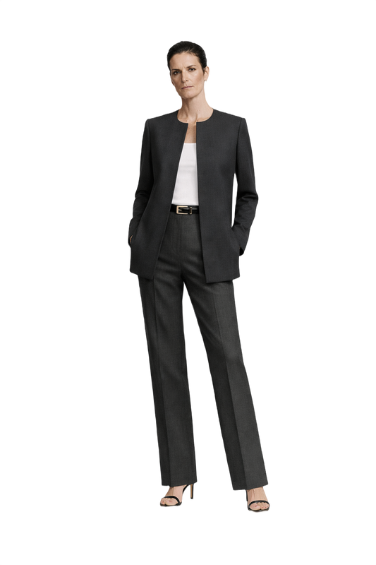 1990s Dark Grey Wool Jacket - Model