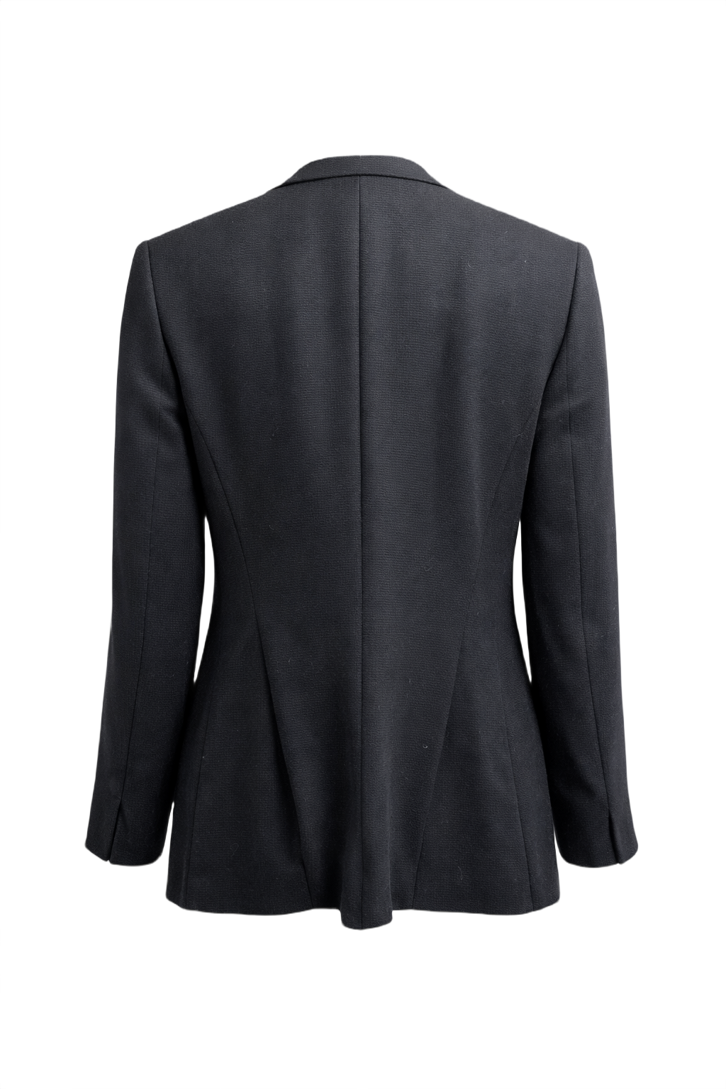 1990s Dark Grey Wool Jacket - Back View