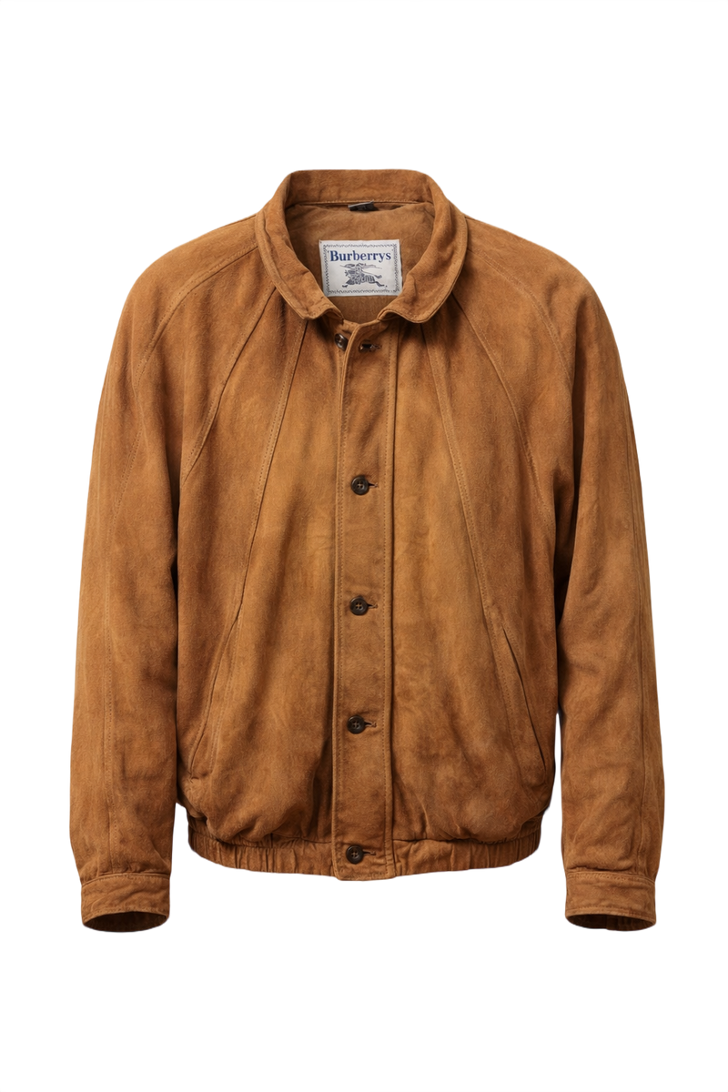 1970s Tan Leather Jacket - Front View