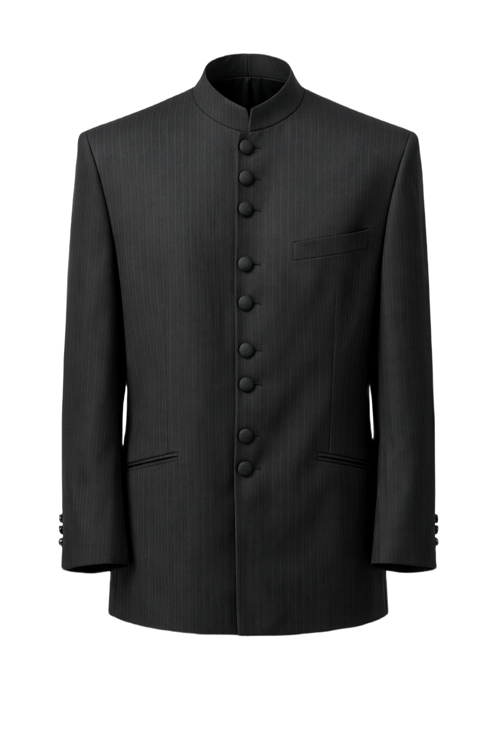 1990s Black Wool Jacket - Front View