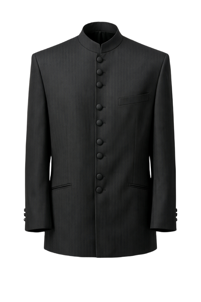 1990s Black Wool Jacket - Front View