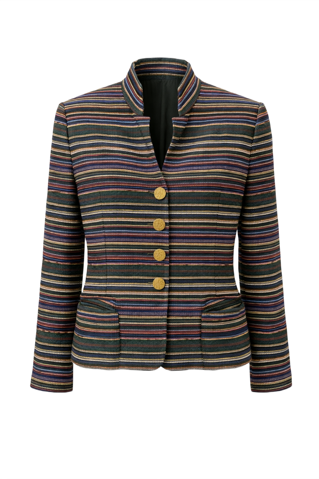1980s Green Wool Blazer - Front View