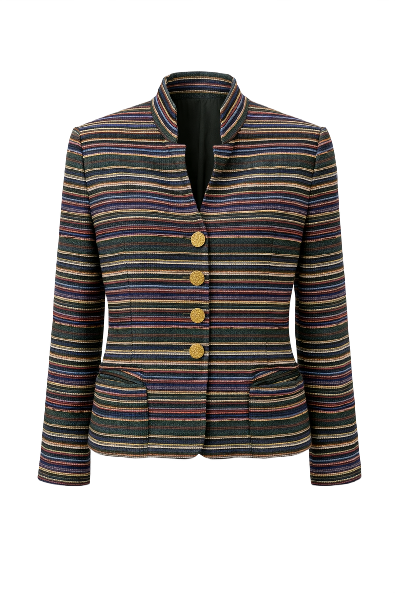 1980s Green Wool Blazer - Front View