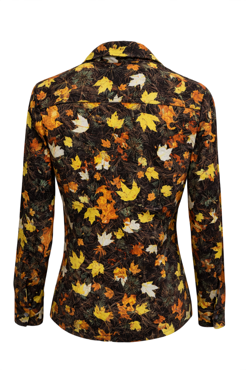 1970s Brown Cotton Shirt - Back View