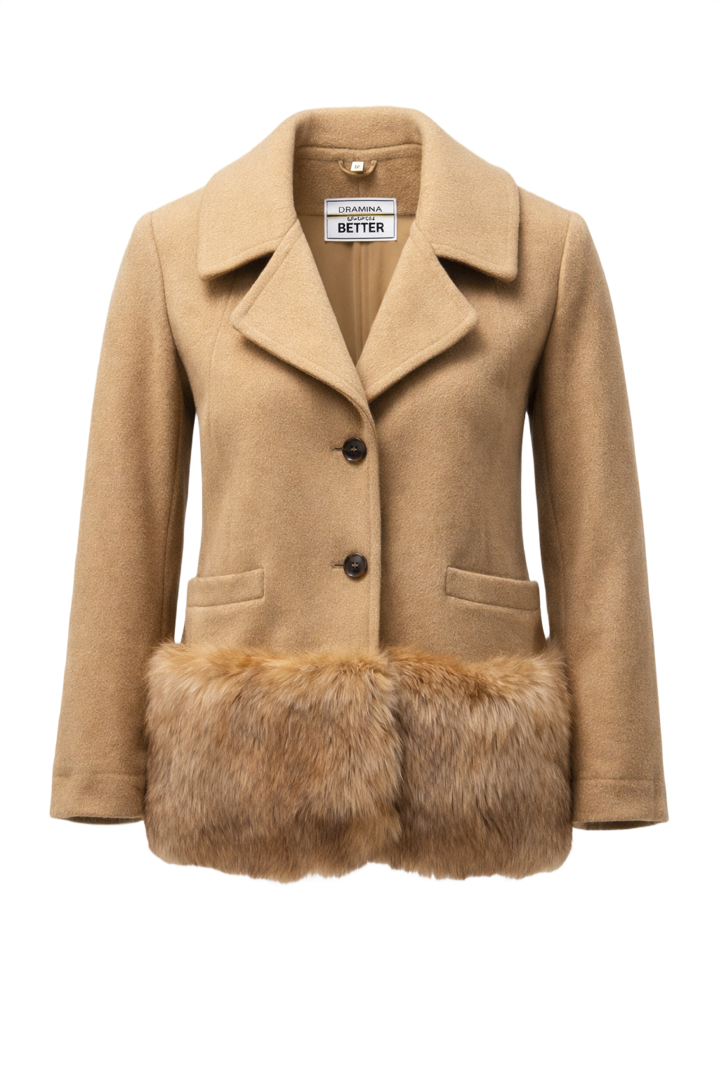 1980s Camel Wool Jacket - Front View
