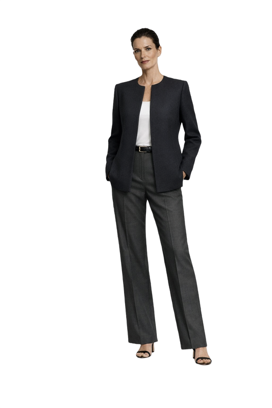 1990s Black Wool Blazer - Model