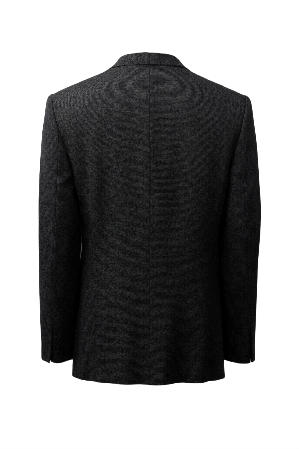 1990s Black Wool Blazer - Back View