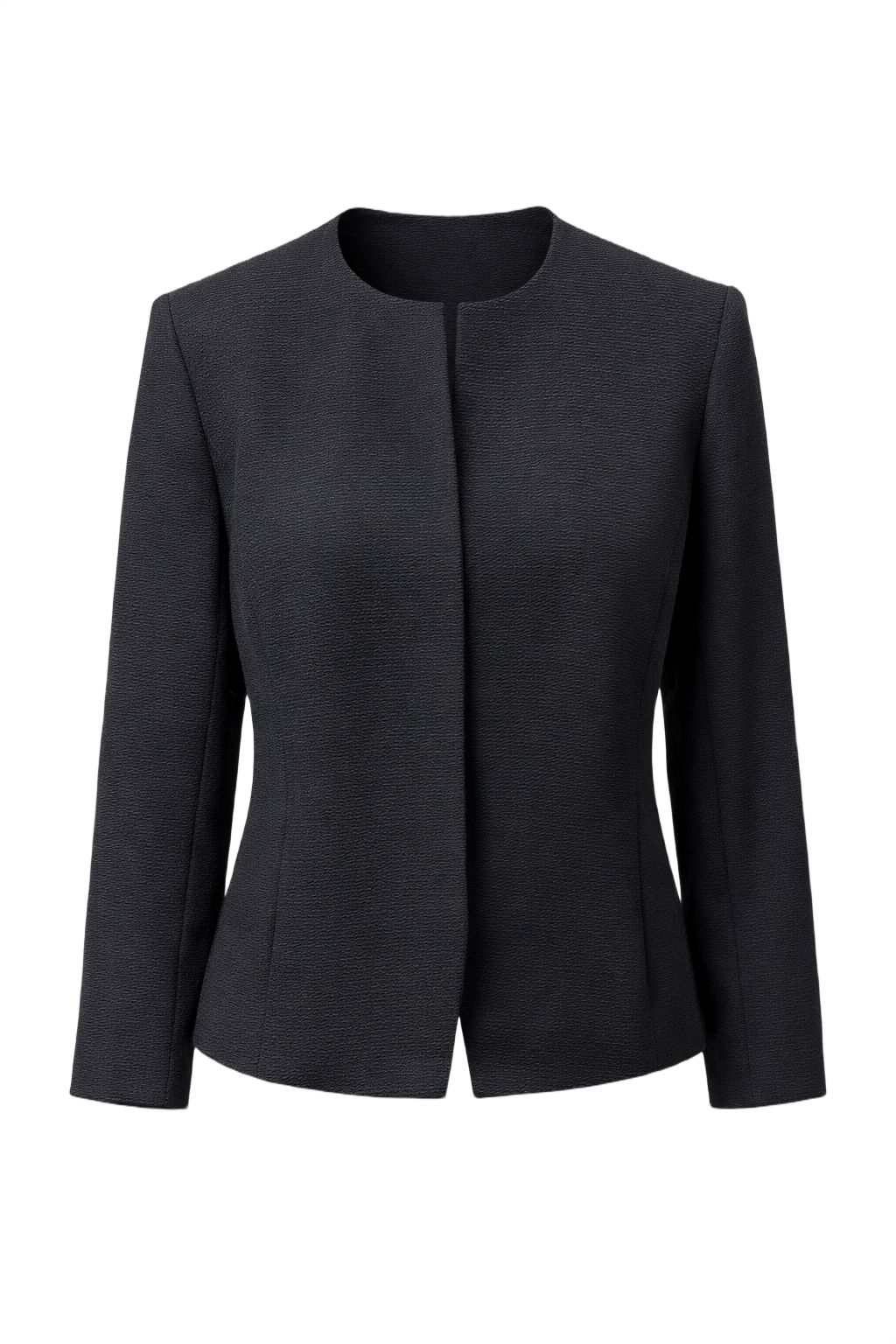 1990s Black Wool Blazer - Front View