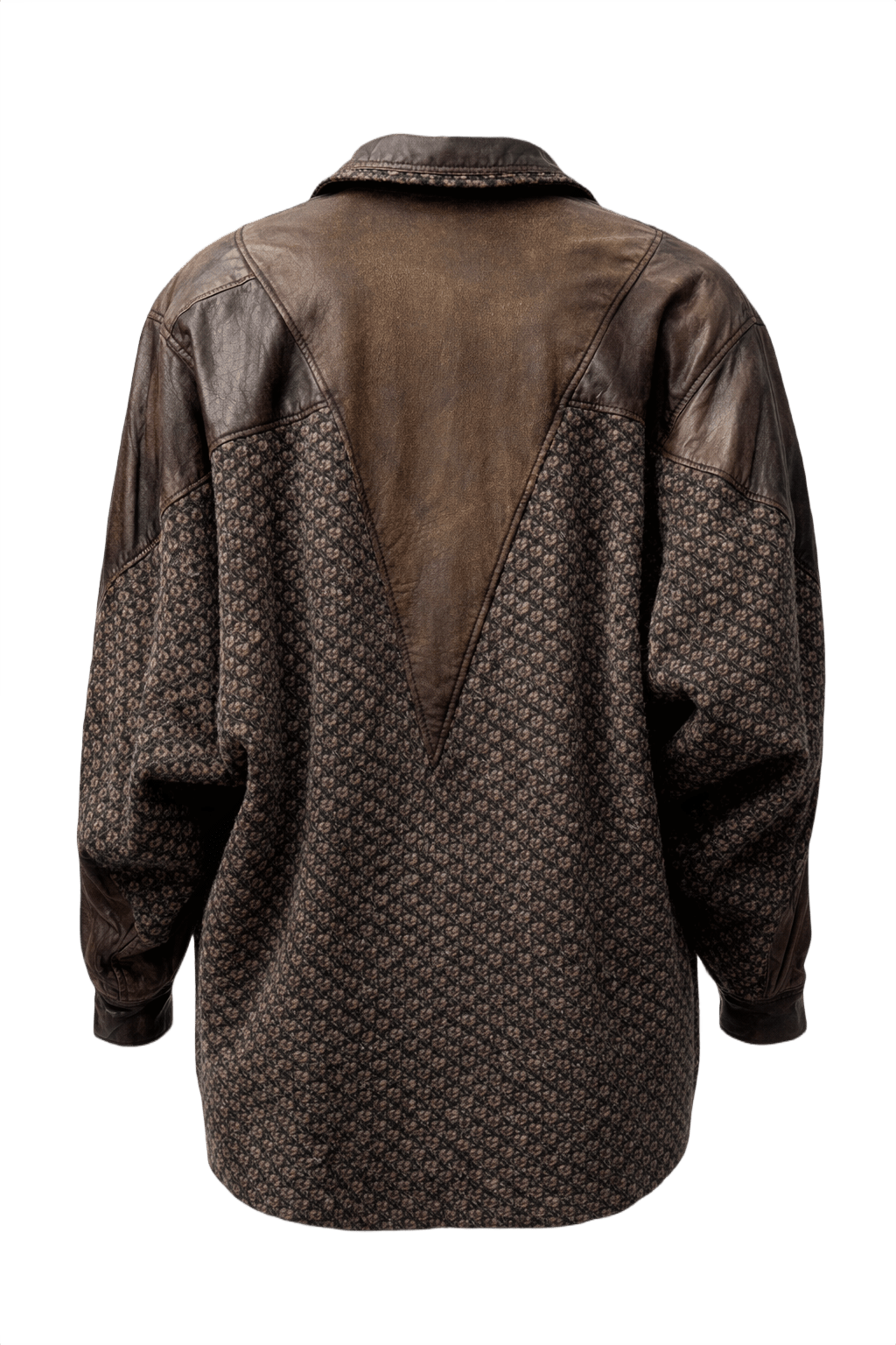 1970s Brown Wool Blend Jacket - Back View