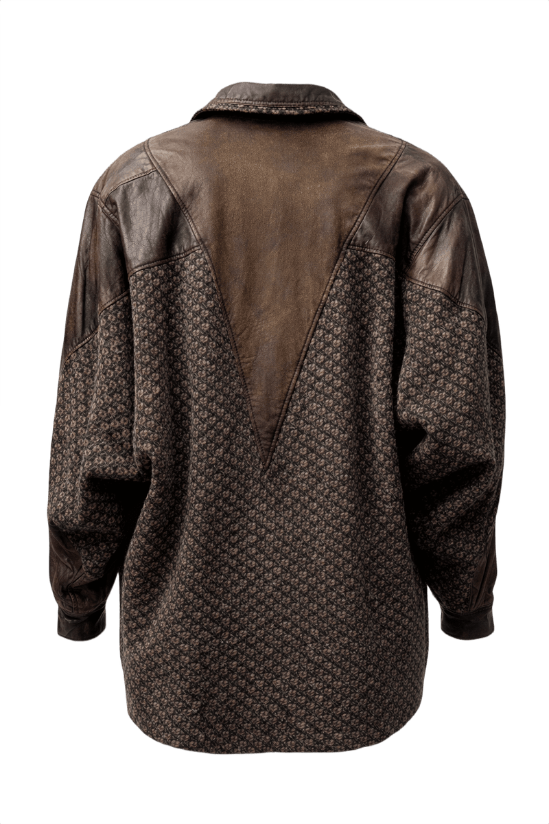 1970s Brown Wool Blend Jacket - Back View