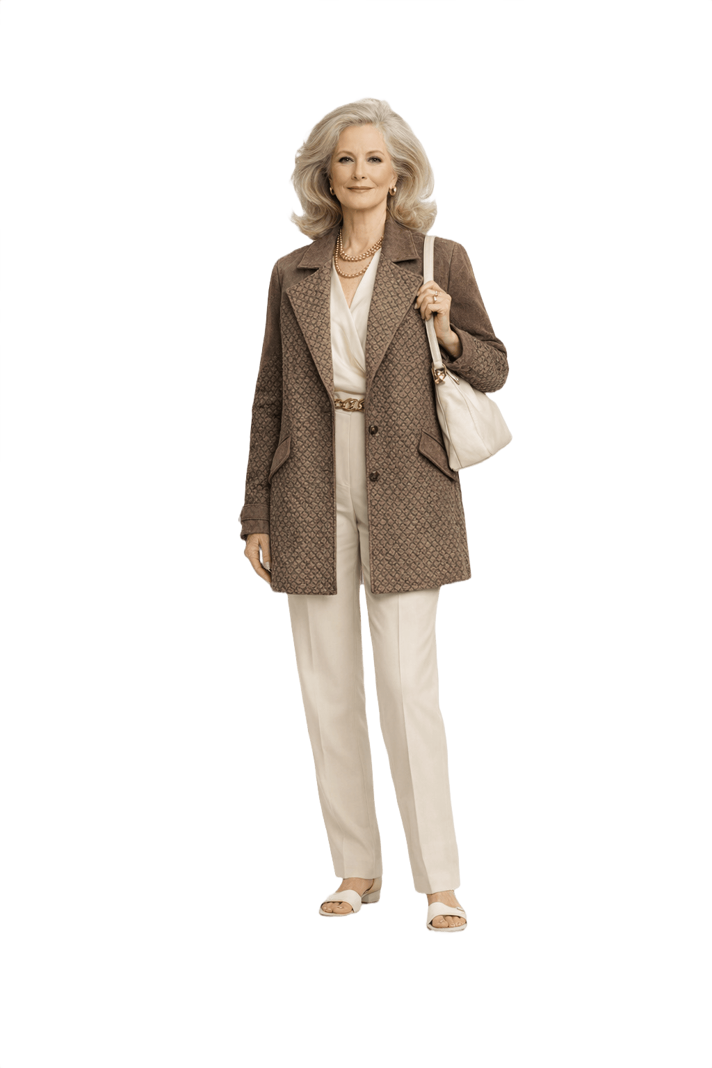 1970s Brown Wool Blend Jacket - Model