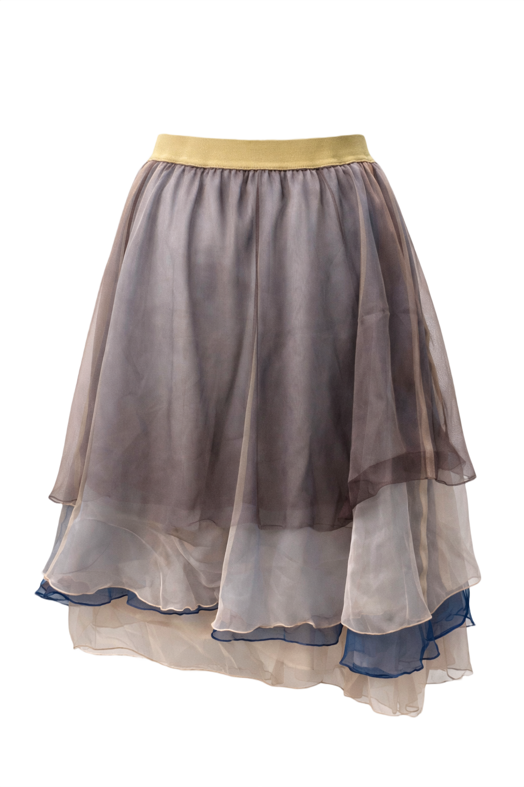 1990s Dusty Pink Chiffon Skirt - Back View