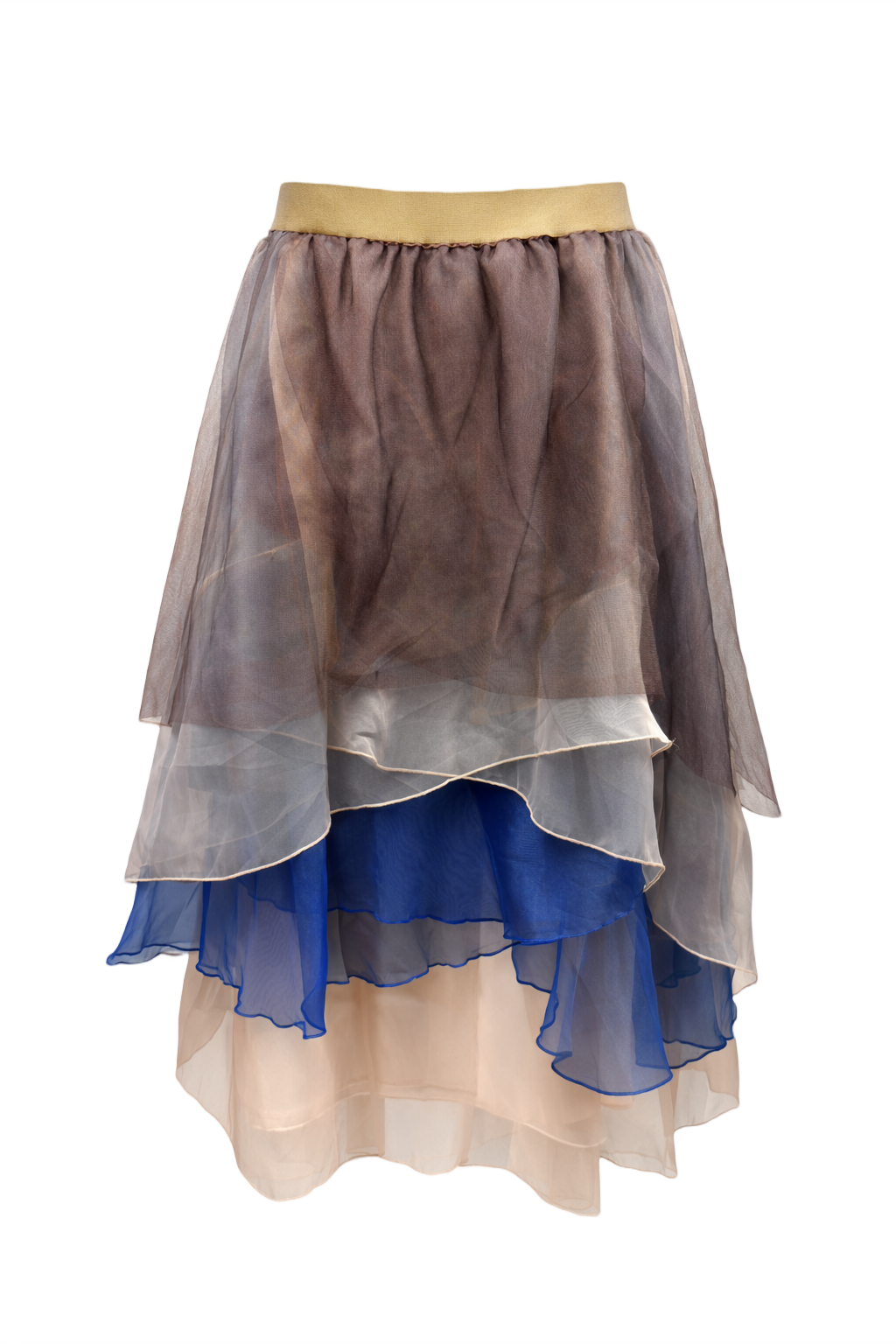 1990s Dusty Pink Chiffon Skirt - Front View