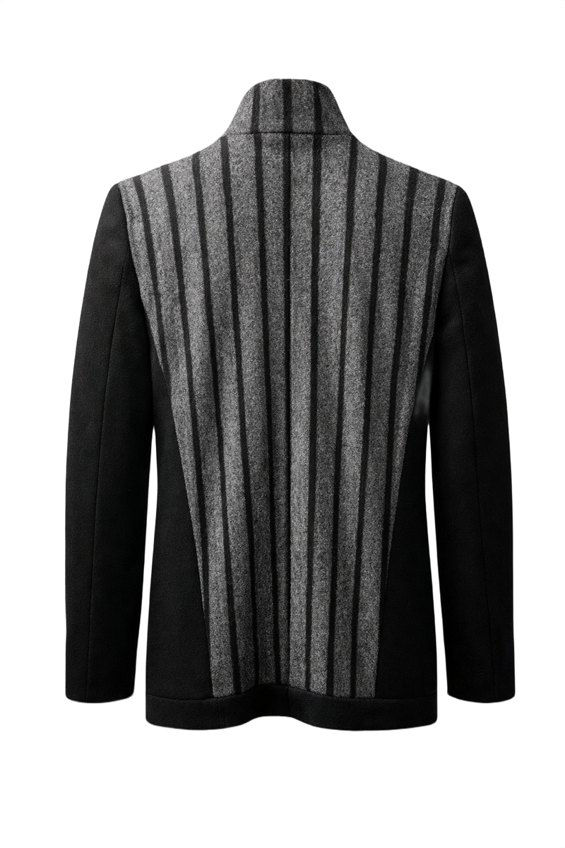 1990s Grey Wool Jacket - Back View