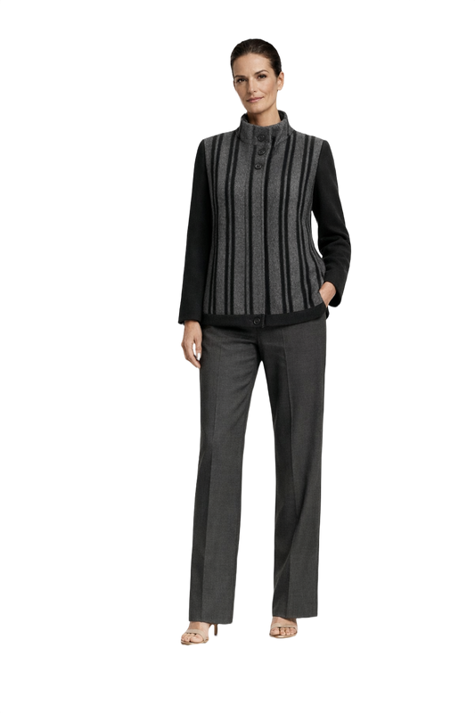 1990s Grey Wool Jacket - Model