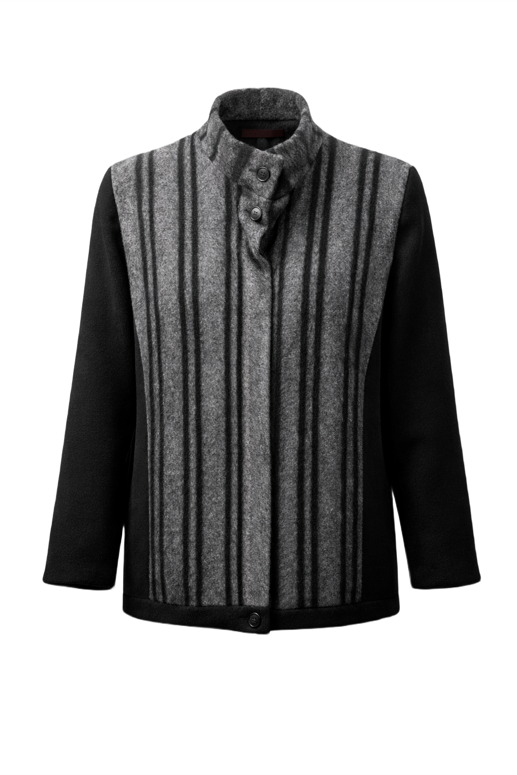 1990s Grey Wool Jacket - Front View