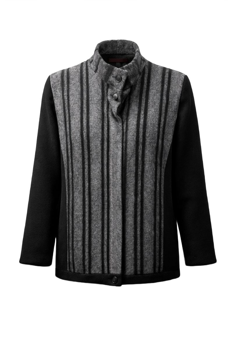 1990s Grey Wool Jacket - Front View