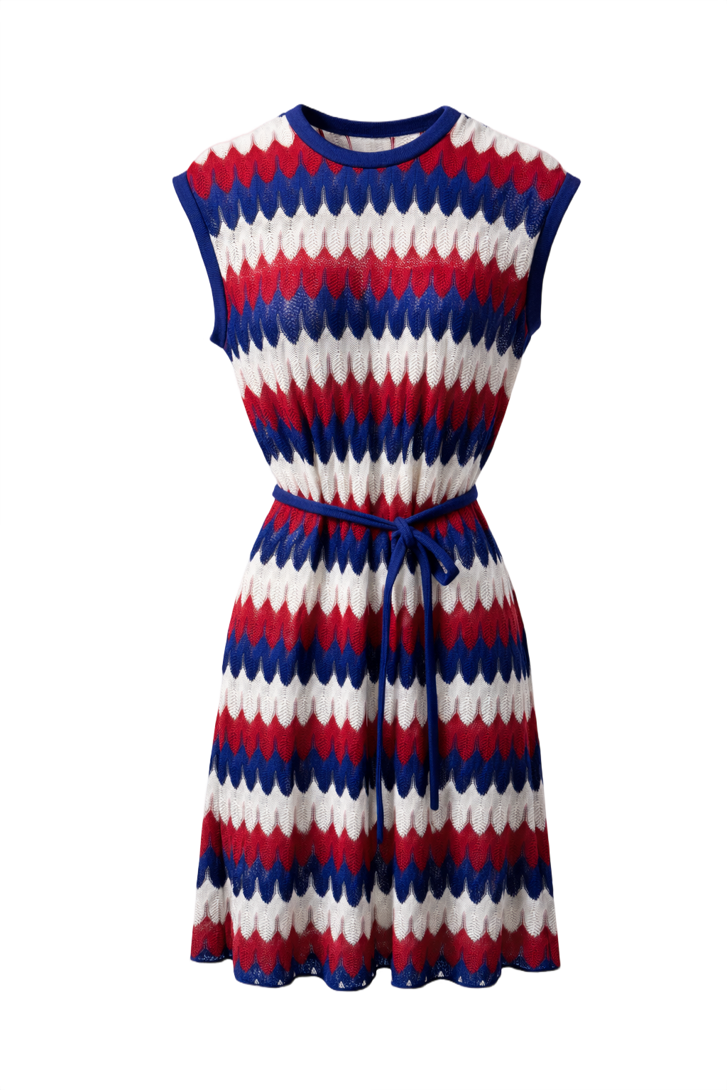 1960s Red Acrylic Dress - Front View