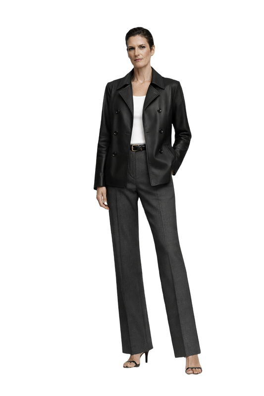 1990s Black Leather Jacket - Model