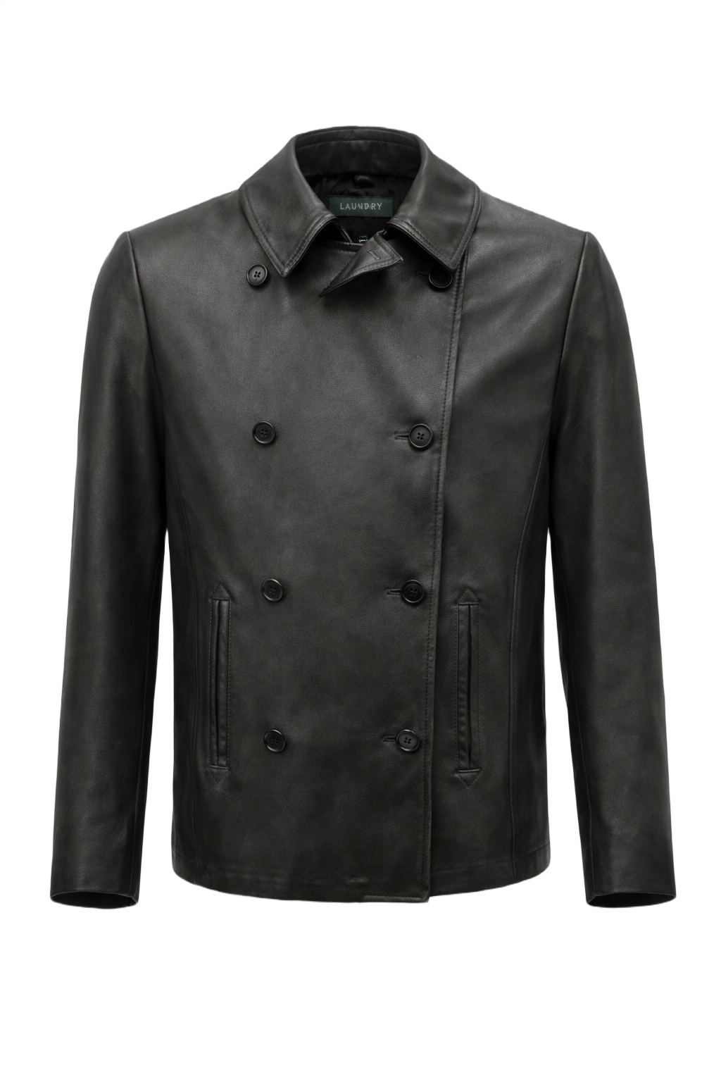 1990s Black Leather Jacket - Front View