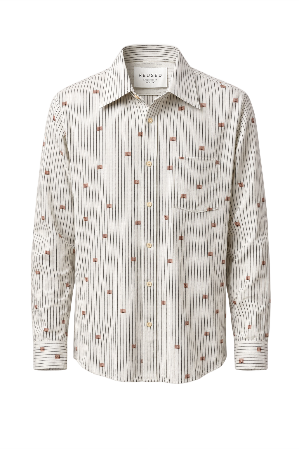 1980s White Cotton Shirt - Front View