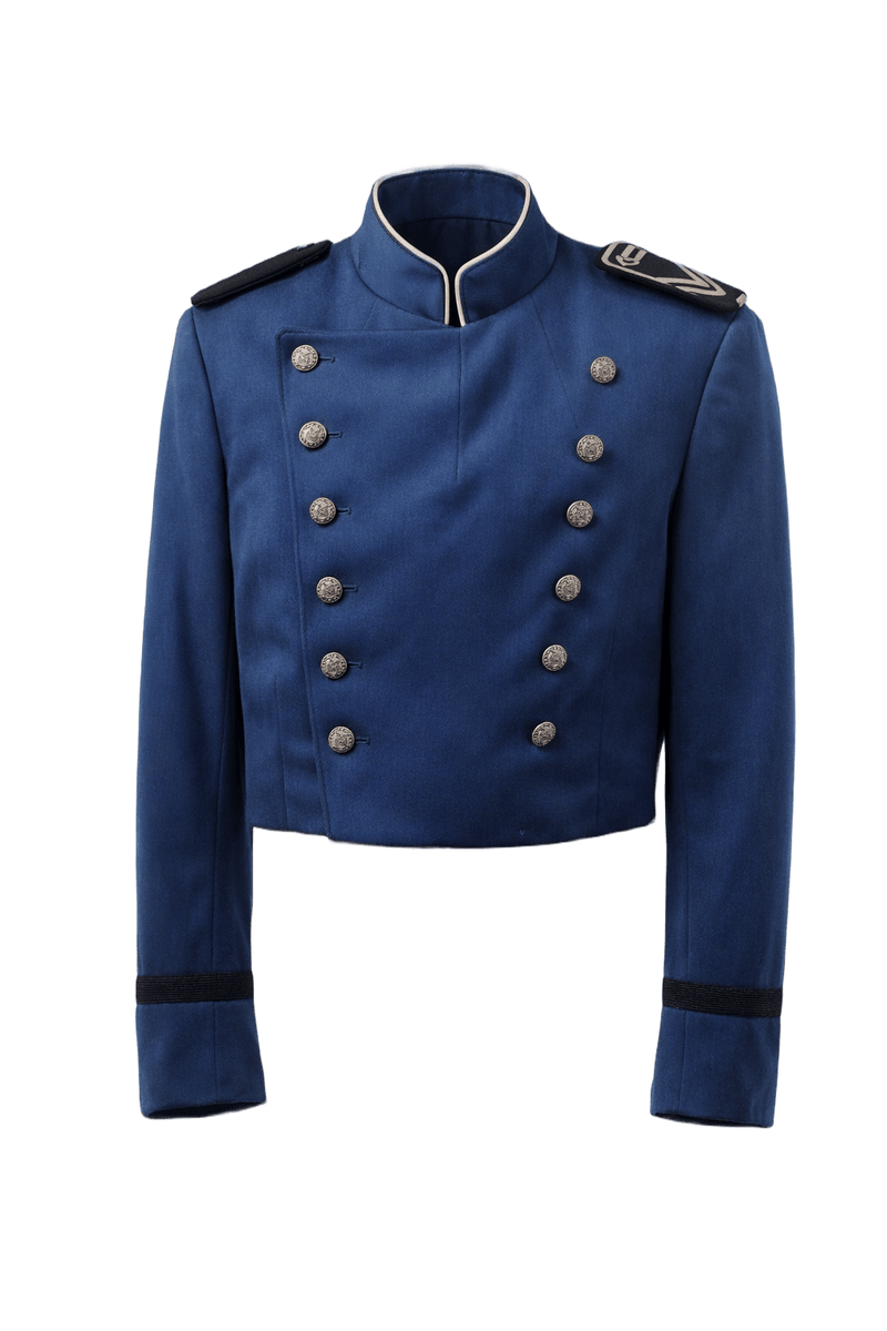 1940s Navy Blue Wool Jacket - Front View