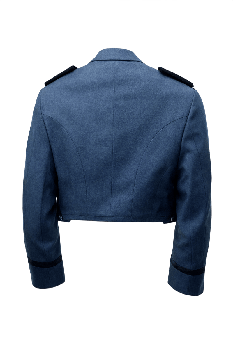 1940s Navy Blue Wool Jacket - Back View