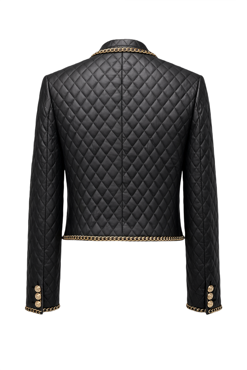 1990s Black Polyester Jacket - Back View