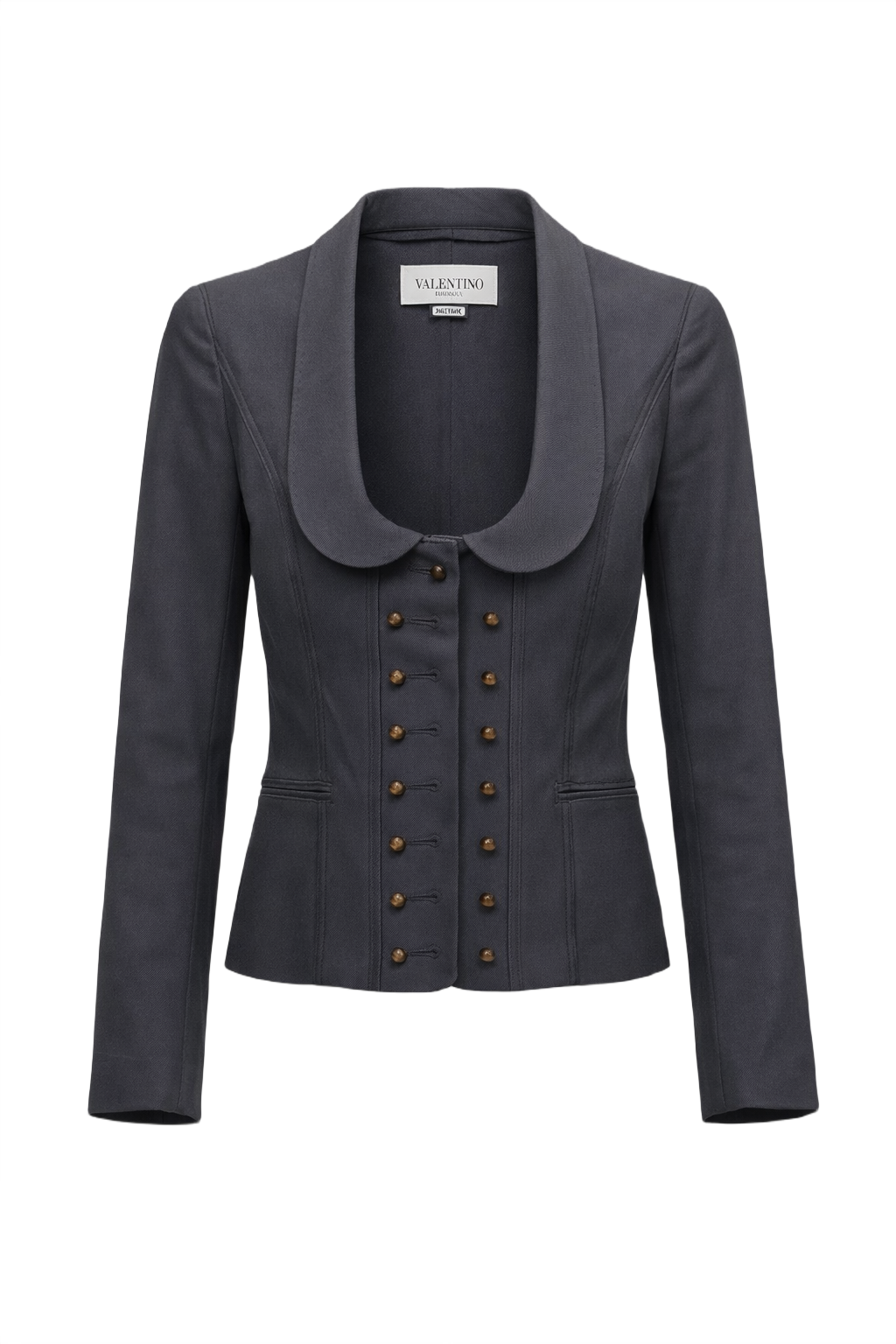 1990s Dark Grey Unknown Blazer - Front View
