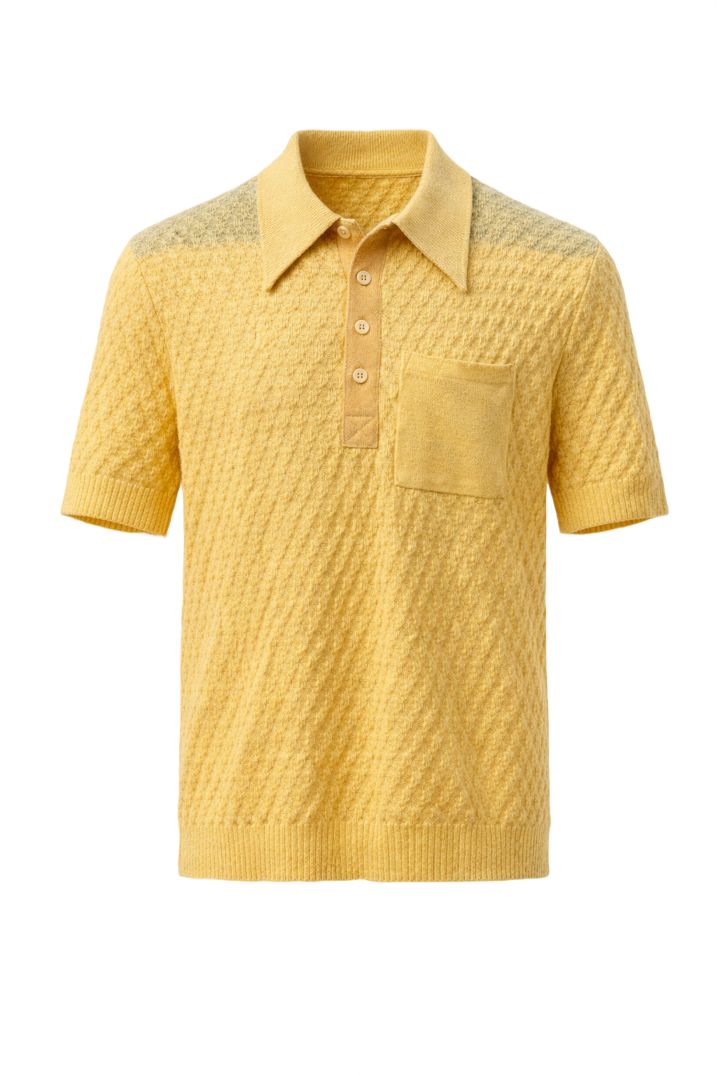 1960s Yellow Cotton Polo - Front View