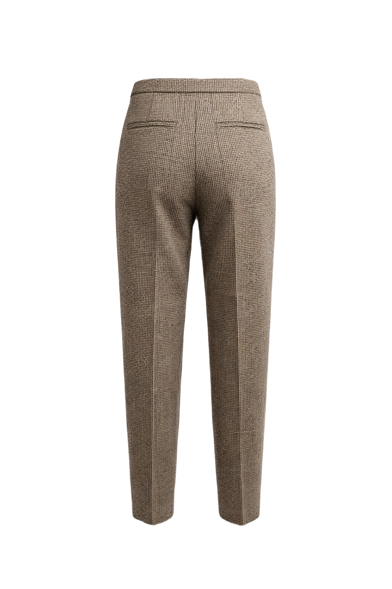 1960s Brown Tweed Wool Trousers - Back View