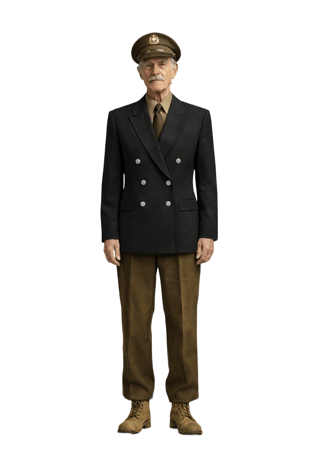 1940s Black Wool Blazer - Model