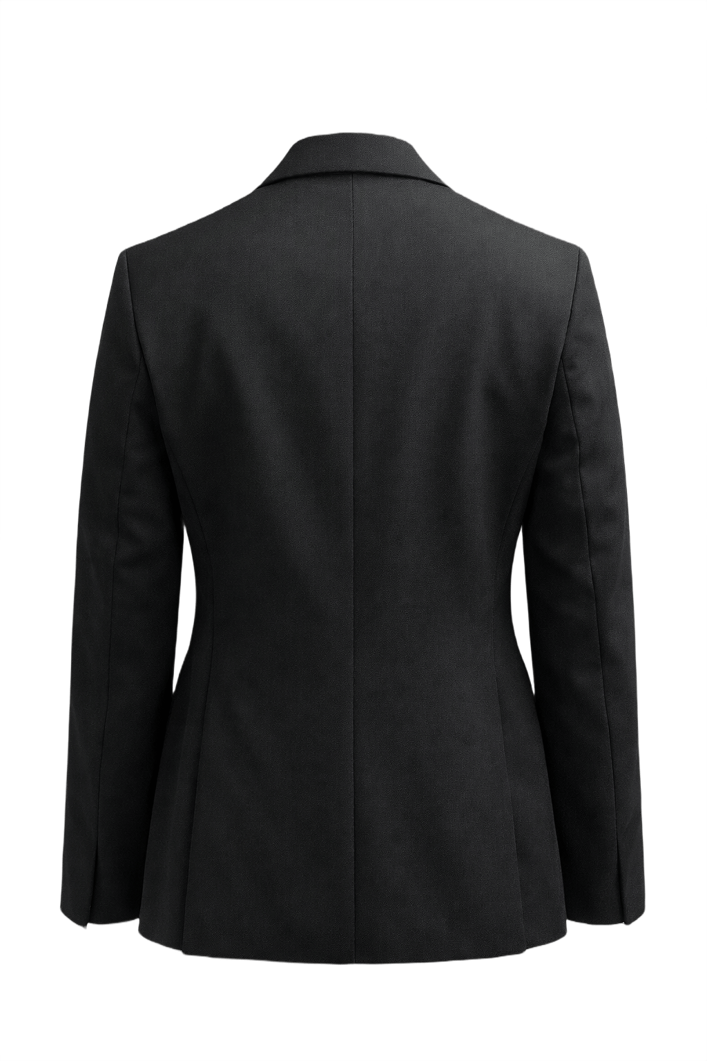 1940s Black Wool Blazer - Back View