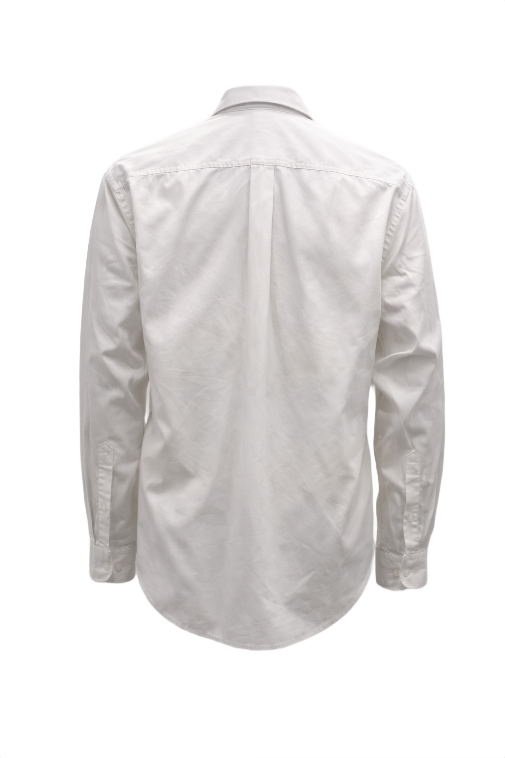 1990s White Cotton Dress Shirt - Back View
