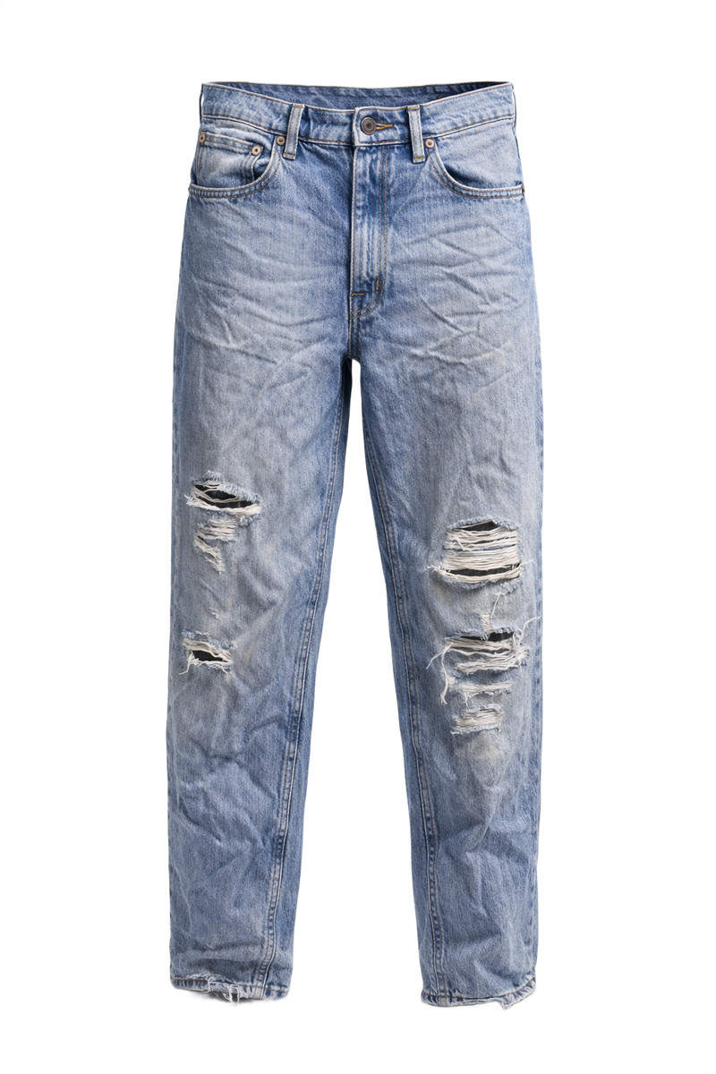 1990s Light Blue Denim Jeans - Front View