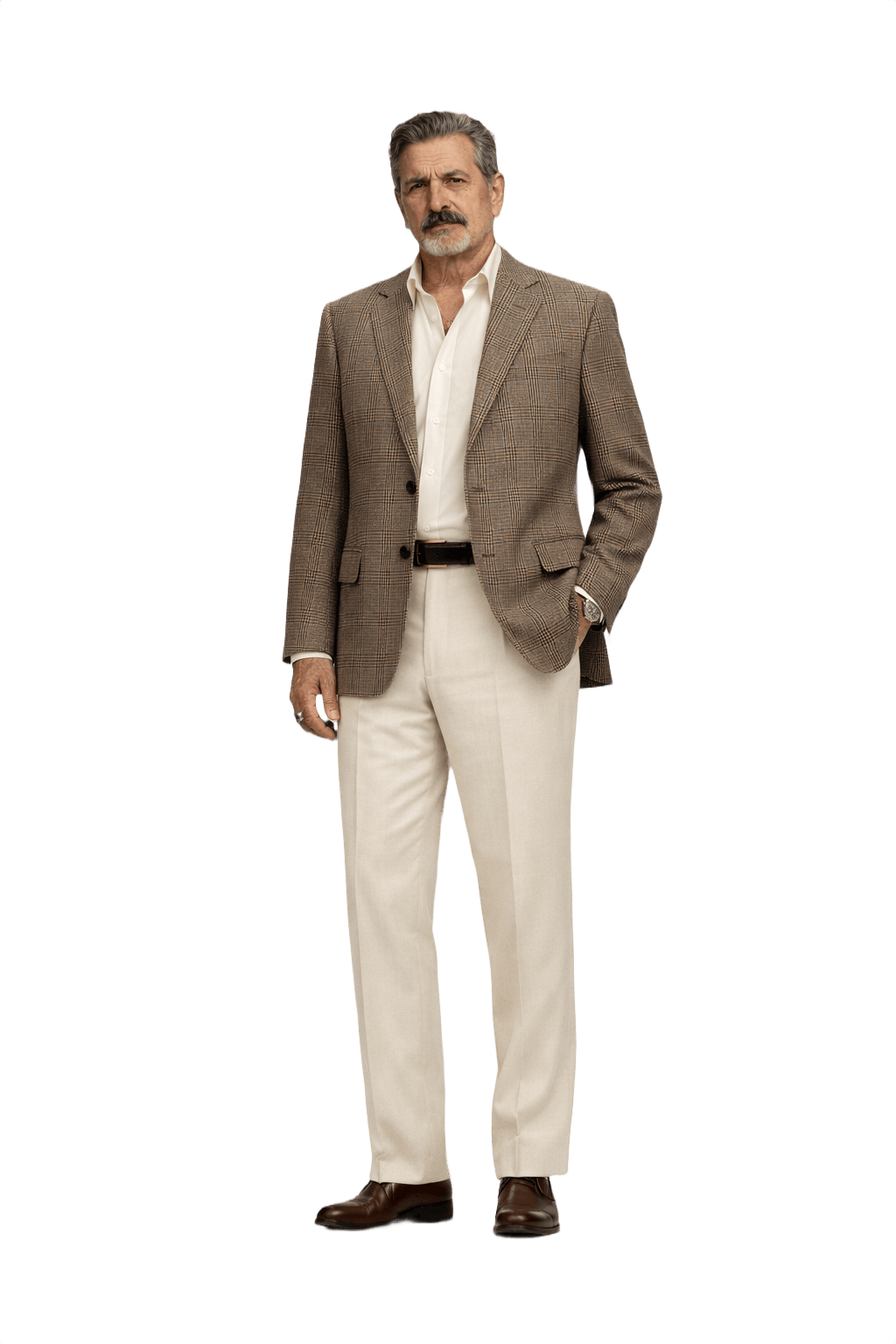 1980s Brown Wool Blazer - Model