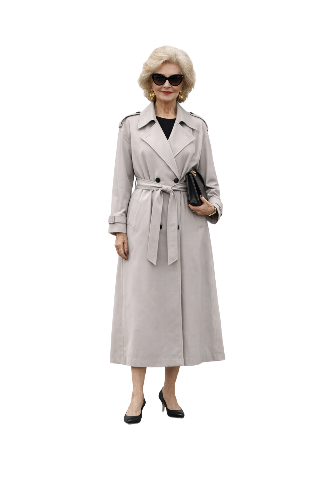 1980s Light Beige Cotton Blend Trench Coat - Model