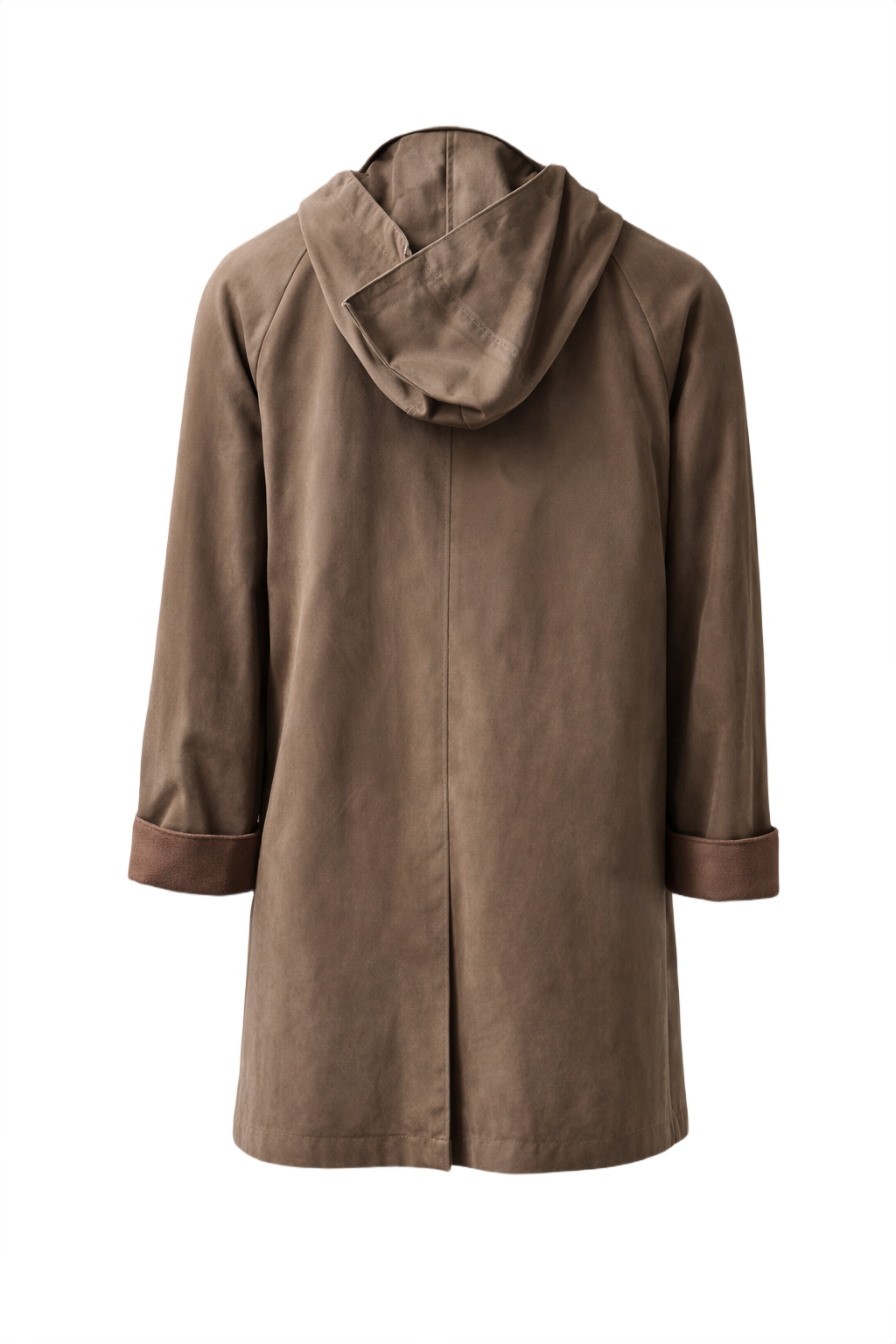 1980s Brown Cotton Coat - Back View