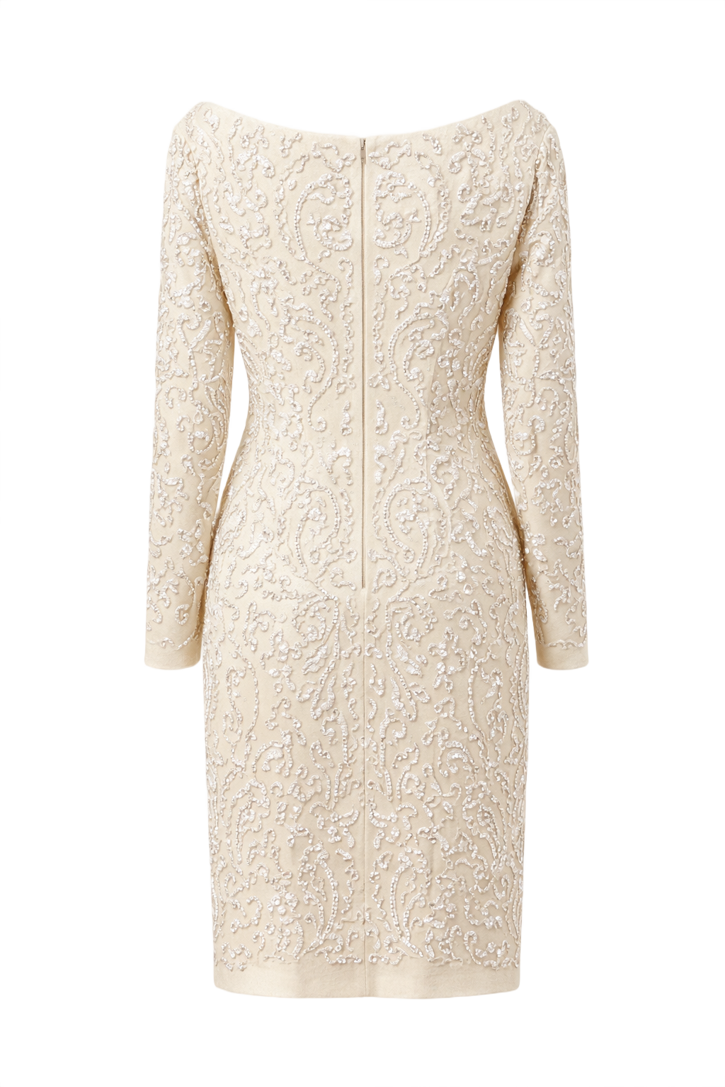 1950s Cream Cotton Dress - Back View