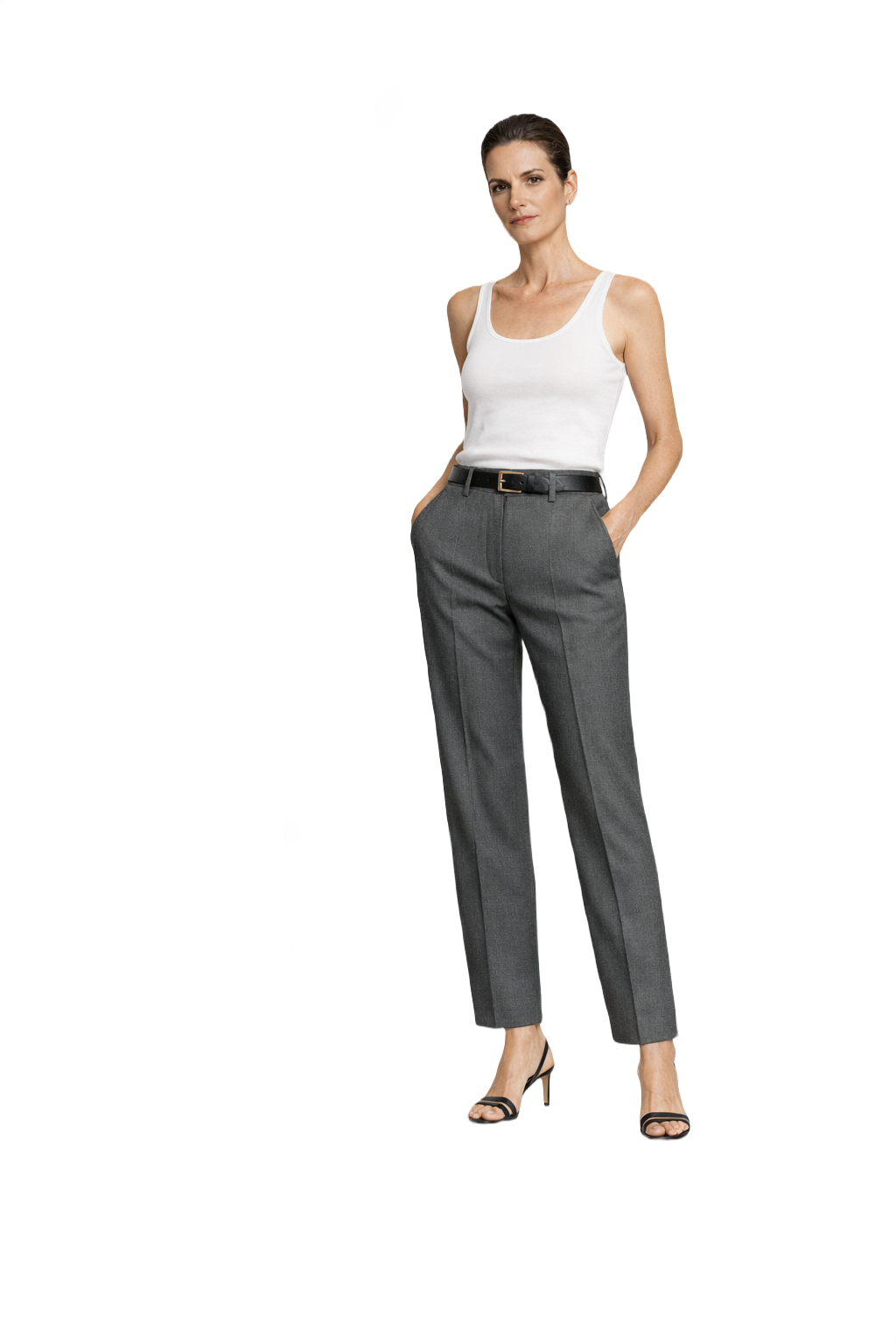 1990s Grey Wool Trousers - Model