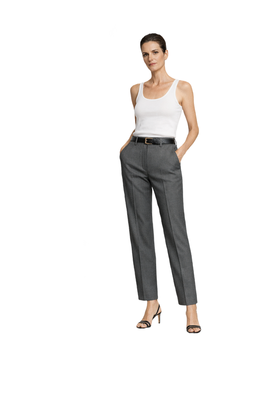 1990s Grey Wool Trousers - Model