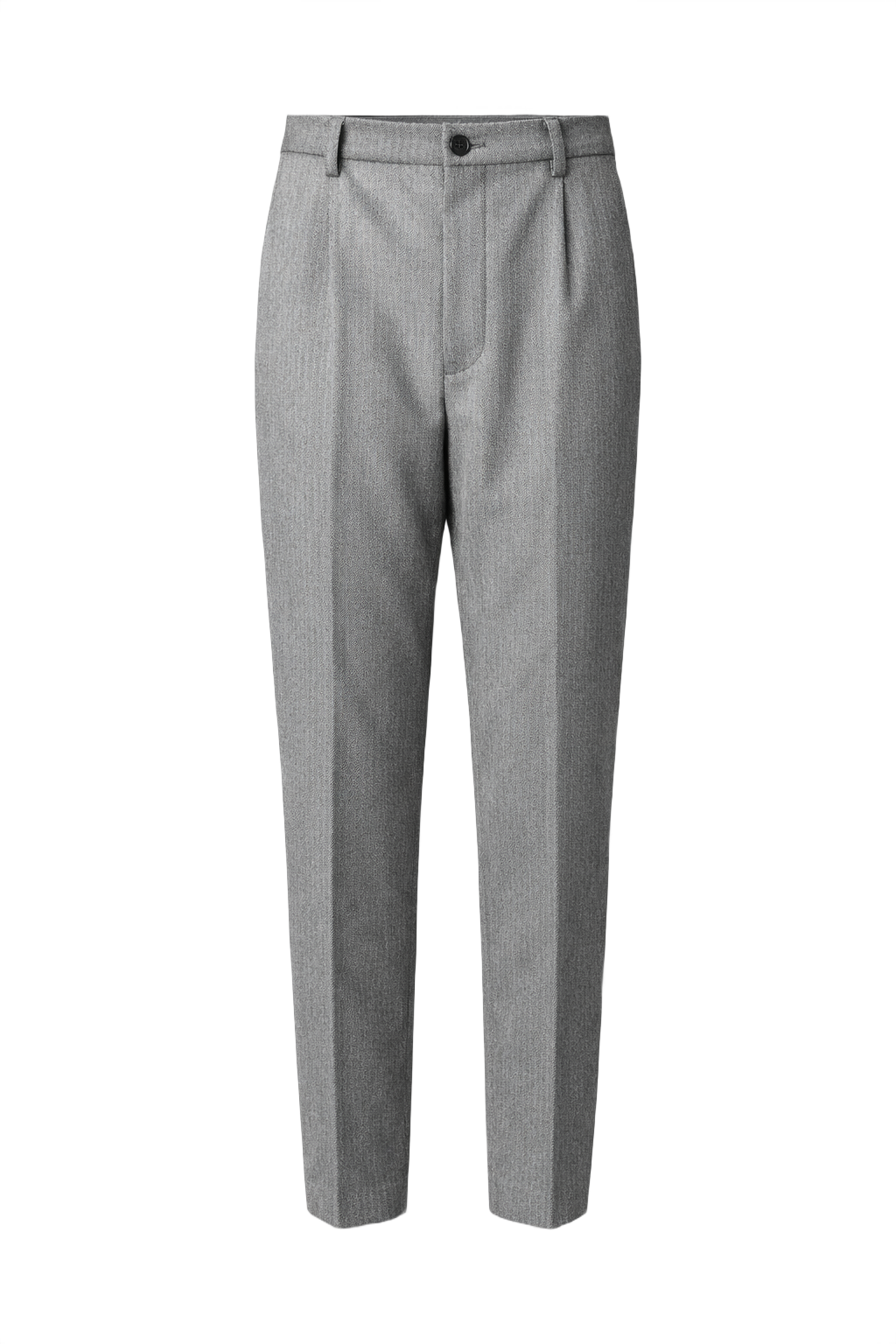 1990s Grey Wool Trousers - Front View